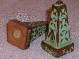 1957 Celebration Oil Derricks glazed terra cotta rose